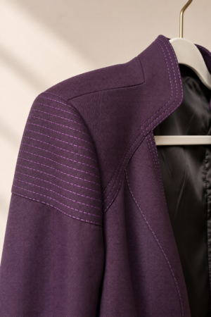 CROP BLAZER COLOMBIA PRESTIGE BERENJENA