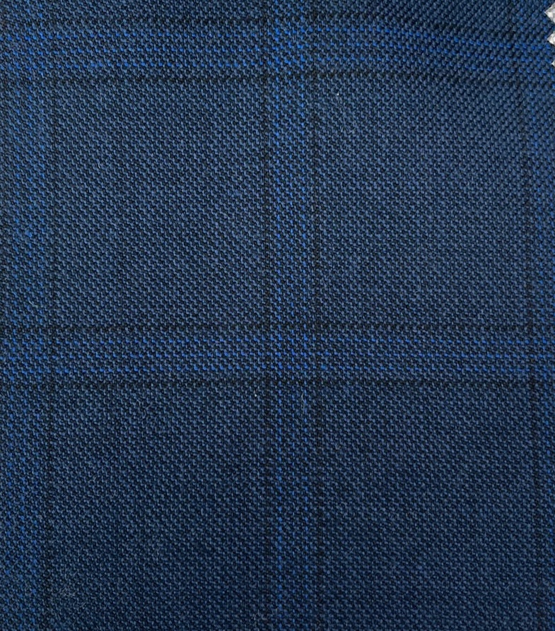 FALDA CAFETO CUADROS AZULES